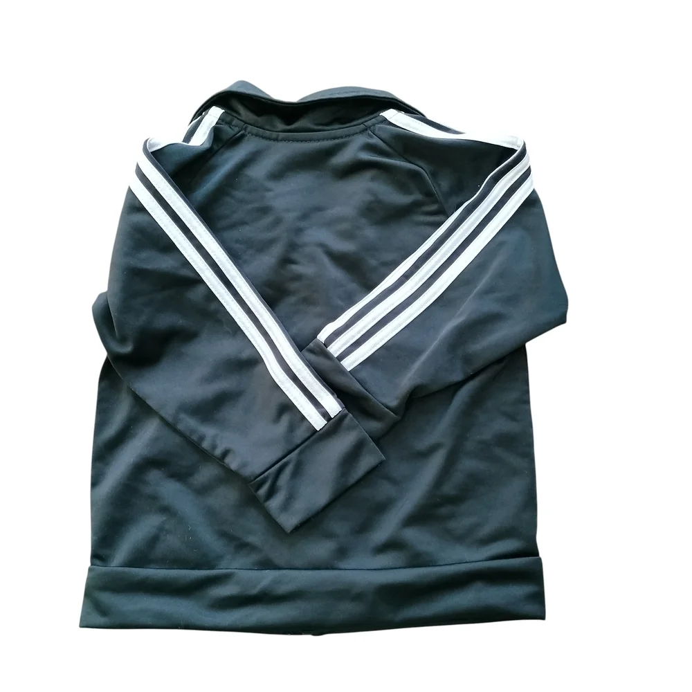 Adidas Kids Track Jacket in Black with White Stripes 18 Months